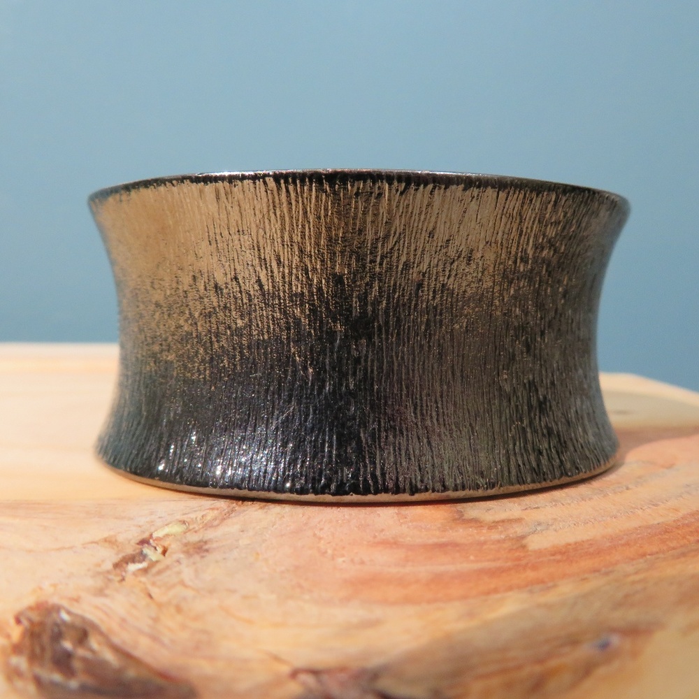 Dark Chrome textured hinged bracelet